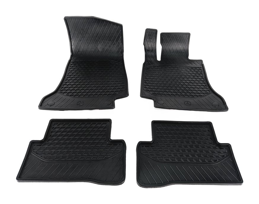 Thumbnail 2: 2016 MERCEDES C450 W205 FRONT REAR RUBBER ALL WEATHER FLOOR MAT SET/4 BLACK