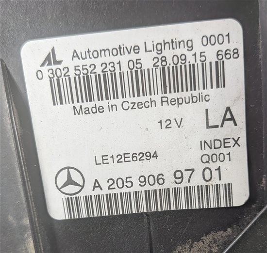 Thumbnail 6: 15-18 MERCEDES C CLASS W205 FRONT LEFT DRIVER LED DYNAMIC ACTIVE HEADLIGHT