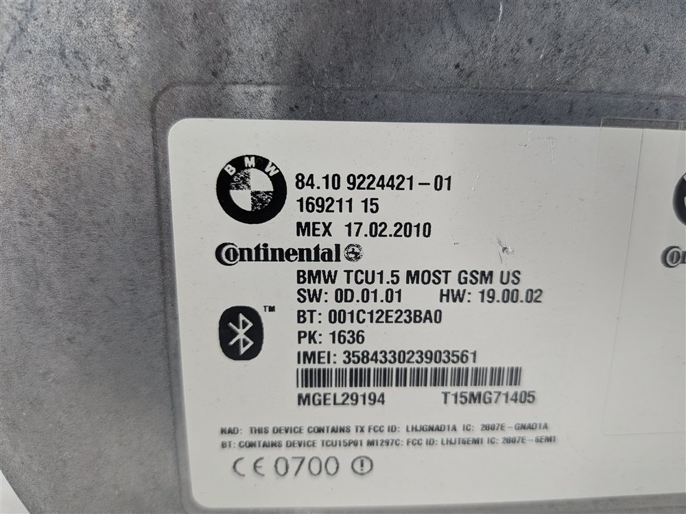 Thumbnail 6: 08-16 BMW 535i 750i 760i X5 X6 Z4 (E60 F01 E70 E71 E89) BLUETOOTH COMBOX MODULE