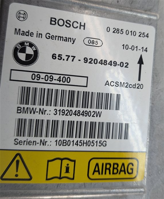 Thumbnail 4: 07-14 BMW 128i 135i X1 X5 X5M X6 X6M (E84 E87 E70 E71) SRS BAG CONTROL MODULE