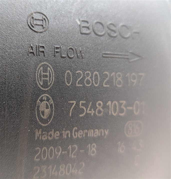 Thumbnail 4: 2007-2010 BMW X5 (E70) 4.8L N62 V8 ENGINE MASS AIR FLOW SENSOR METER (MAF)