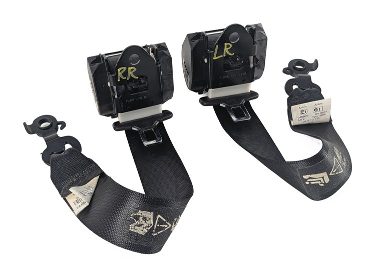 2010 BMW X5 E70 REAR 3RD ROW LEFT/RIGHT SEATBELT RETRACTOR SET/2 (Black)