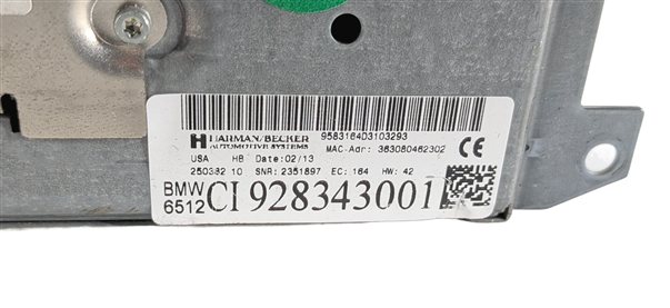 Thumbnail 6: 10-16 BMW 128i 328i 335i M3 Z4 (E84 E87 E89 E90) AM/FM CD RADIO STEREO RECEIVER