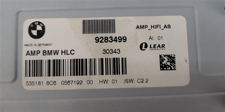 Thumbnail 6: 2012-2015 BMW X1 (E84) RADIO STEREO AUDIO AMP AMPLIFIER (LEAR)
