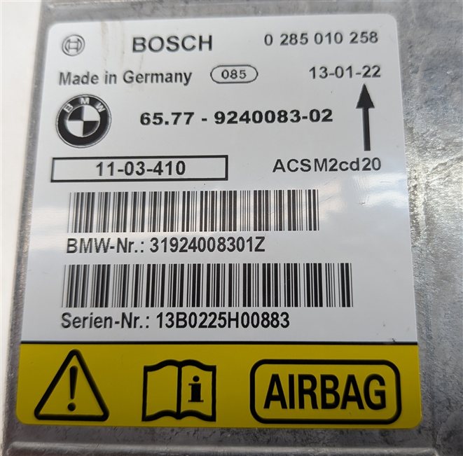 Thumbnail 5: 07-14 BMW 128i 135i X1 X5 X5M X6 X6M (E84 E87 E70 E71) SRS BAG CONTROL MODULE