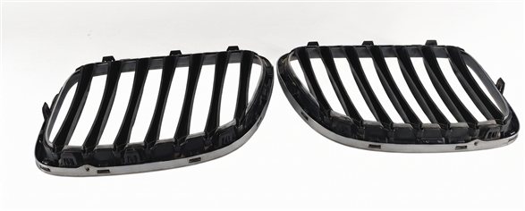 Thumbnail 5: 13-15 BMW X1 E84 M-SPORT FRONT KIDNEY GRILLE LEFT RIGHT SET/2 BLACK