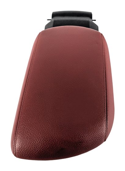 Thumbnail 2: 13-15 BMW X1 E84 CENTER CONSOLE ARMREST LID CUSHION CORAL RED LEATHER