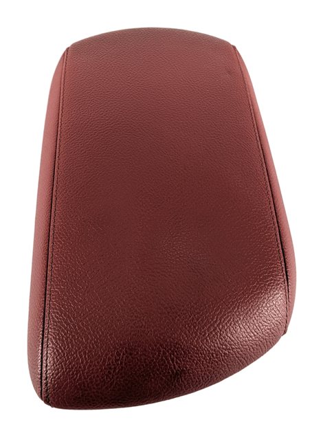 Thumbnail 7: 13-15 BMW X1 E84 CENTER CONSOLE ARMREST LID CUSHION CORAL RED LEATHER