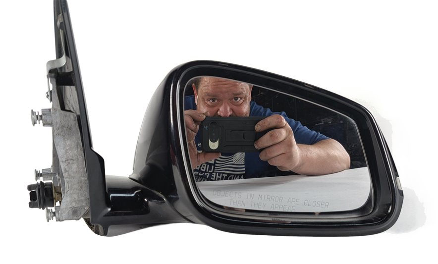Thumbnail 3: 13-15 BMW X1 E84 RIGHT PASSENGER POWER HEATED DOOR MIRROR w/TURN SIGNAL (Silver)
