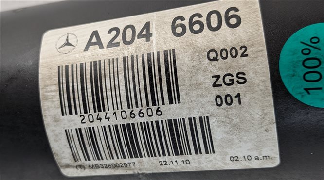 Thumbnail 6: 2008-2014 MB C230 C250 C300 C350 (W204) 4MATIC AWD REAR DRIVE LINE SHAFT