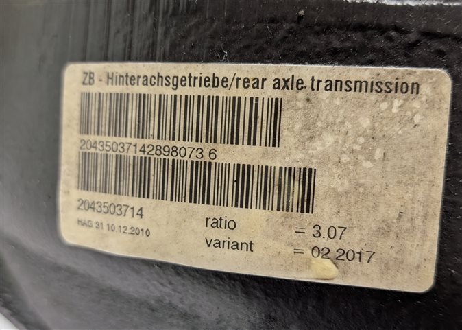 Thumbnail 8: 08-17 MERCEDES C300 E350 GLK250 (W204 W205 W212) REAR DIFFERENTIAL GEAR (3.07)
