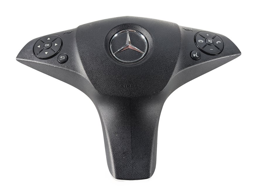Thumbnail 1: 10-11 MERCEDES C250 C300 C350 W204 LEFT DRIVER STEERING WHEEL SRS AIRBAG (Black)
