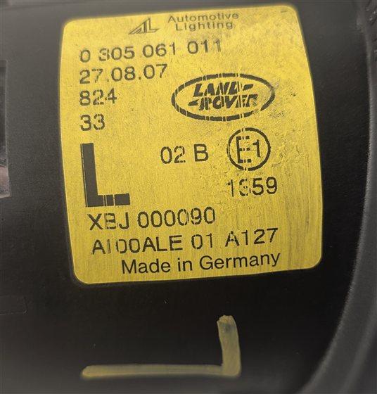 Thumbnail 5: 2005-2009 LR3 RANGE ROVER SPORT L320 L322 FRONT LEFT DRIVER FOGLIGHT LIGHT LAMP