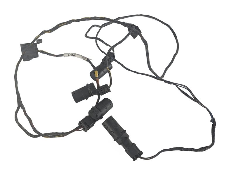 Thumbnail 2: 08 LR3 L319 REAR PARK ASSIST PDC DISTANCE SENSOR SET/4 w/HARNESS (White)