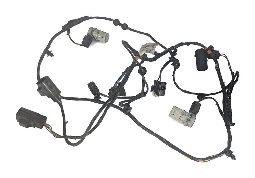Thumbnail 2: 08 LR3 L319 FRONT PARK ASSIST PDC DISTANCE SENSOR SET/4 w/HARNESS (White)