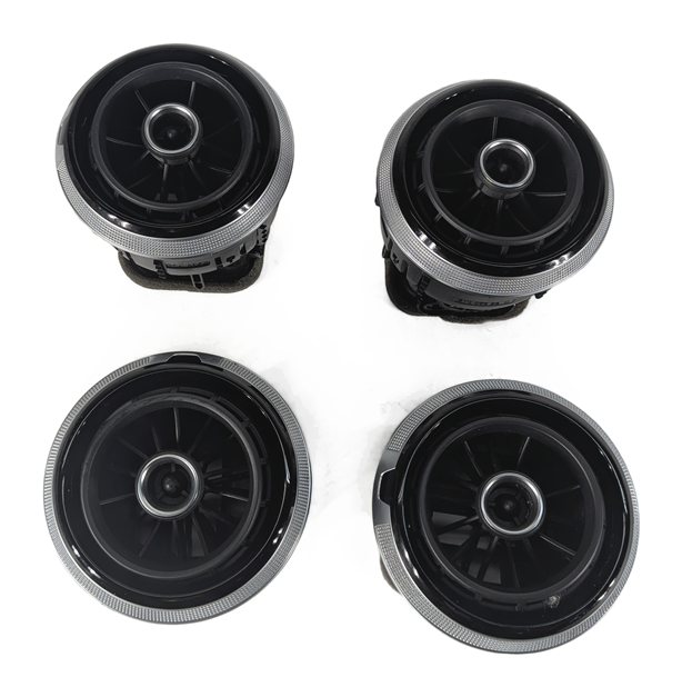 Thumbnail 3: 2015 AUDI A3 (8V) DASH HEAT AIR AC HVAC VENT GRILLE LOUVER SET/4 (Black)
