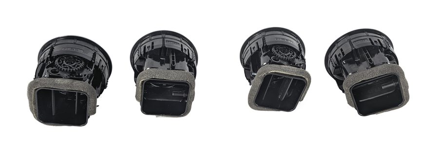 Thumbnail 4: 2015 AUDI A3 (8V) DASH HEAT AIR AC HVAC VENT GRILLE LOUVER SET/4 (Black)