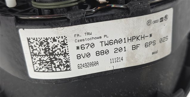 Thumbnail 7: 2015-2017 AUDI A3 S3 (8V) LEFT FRONT DRIVER STEERING WHEEL AIRBAG AIR BAG