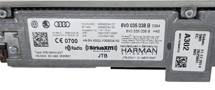 Thumbnail 5: 15-18 AUDI A3 (8V) RADIO FRONT MMI MULTIMEDIA SD CARD READER CD PLAYER HEAD UNIT