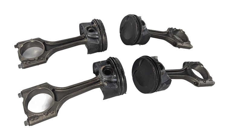 Thumbnail 3: 15-18 AUDI A3 A6 TT (8V C7 4G 8S) 2.0L TURBO ENGINE PISTON & CONNECTING ROD SET4