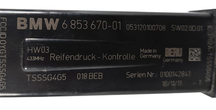Thumbnail 4: 11-18 BMW 5 7 M5 M6 X3 X4 (F01 F06 F10 F12 F25 F26) TPMS SENSOR ANTENNA MODULE