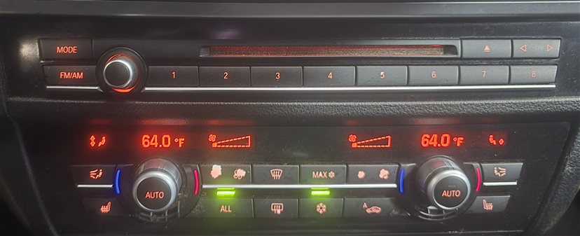 Thumbnail 2: 11-16 BMW 5 M5 SERIES (F10) HEATER A/C TEMPERATURE & RADIO CONTROL PANEL (BLACK)