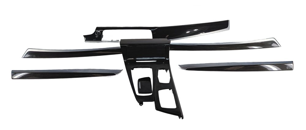 2012 BMW 528I F10 INTERIOR DOOR DASH CONSOLE TRIM SET/6 FINELINE ANTHRACITE