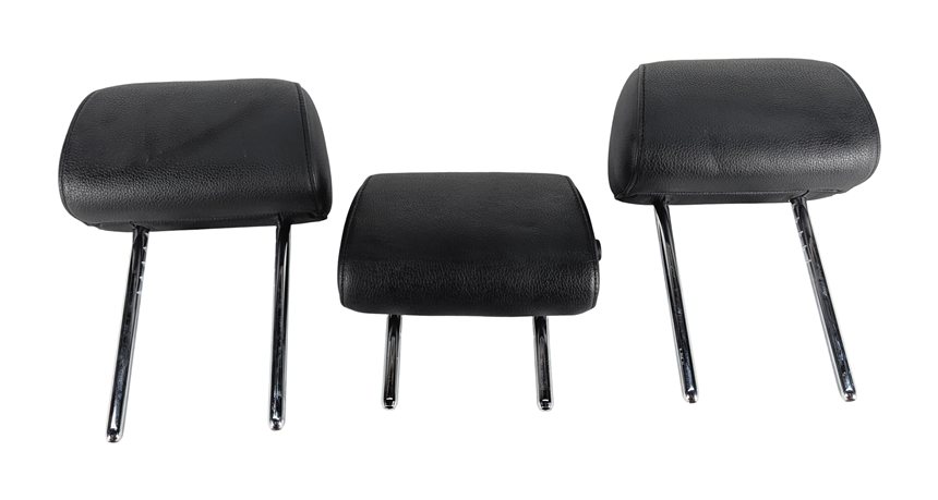 11-13 BMW 5 SERIES GT (F07 F10) REAR LEFT CENTER RIGHT SEAT HEADREST SET (BLACK)