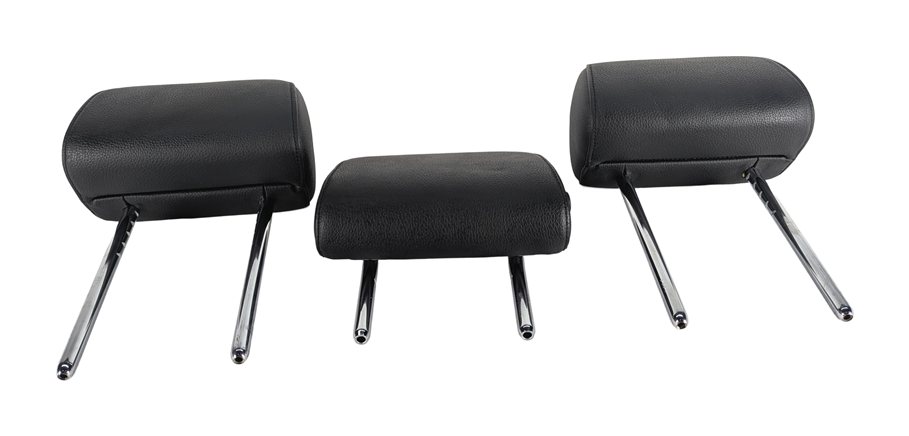 Thumbnail 2: 11-13 BMW 5 SERIES GT (F07 F10) REAR LEFT CENTER RIGHT SEAT HEADREST SET (BLACK)