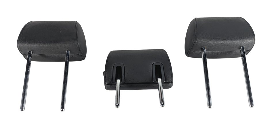 Thumbnail 3: 11-13 BMW 5 SERIES GT (F07 F10) REAR LEFT CENTER RIGHT SEAT HEADREST SET (BLACK)