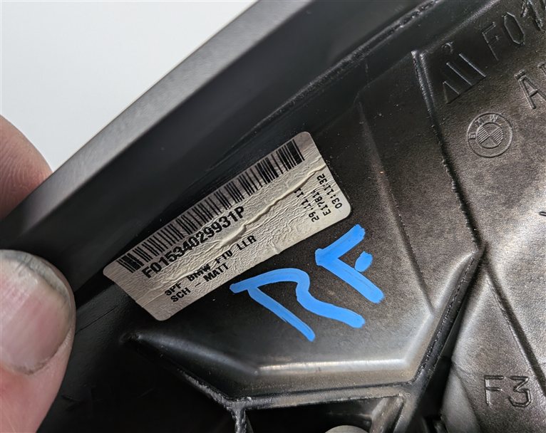 Thumbnail 6: 11-12 BMW 528i 535i 550i (F10) RIGHT P-FOLD AUTODIM MEMORY DOOR MIRROR(Grey)