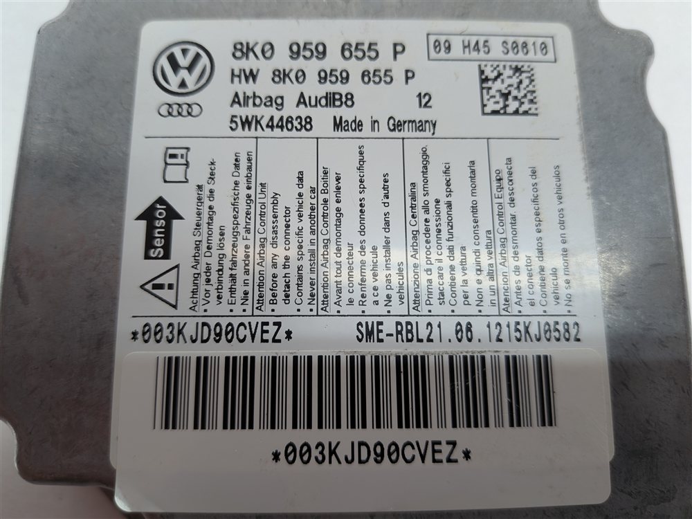 Thumbnail 6: 2013-2015 AUDI A4 A5 S4 S5 RS5 (B8 8K 8T) SRS BAG CONTROL MODULE