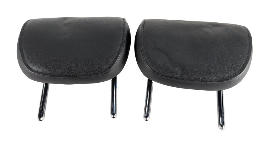 08-17 AUDI A5 A5 QUATTRO S5 REAR LEFT RIGHT LEATHER HEADREST SET/2 BLACK