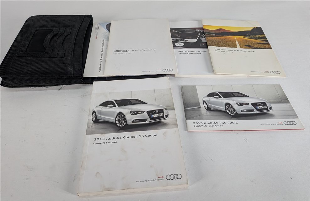 2013 AUDI S5 (B8 8T) 3.0L OWNERS MANUAL w/ CASE