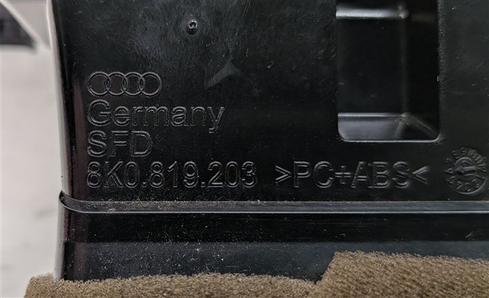 Thumbnail 6: 2013 AUDI S5 (B8 8T) REAR CENTER CONSOLE HEAT AIR AC HVAC VENT (Black)
