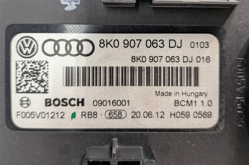 Thumbnail 20: 2013 AUDI S5 B8 8T 3.0L SUPER CGXC ENGINE COMPUTER w/ KEY AND IMMOBILIZER SET