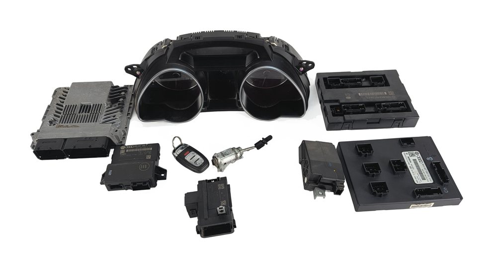 Thumbnail 3: 2013 AUDI S5 B8 8T 3.0L SUPER CGXC ENGINE COMPUTER w/ KEY AND IMMOBILIZER SET