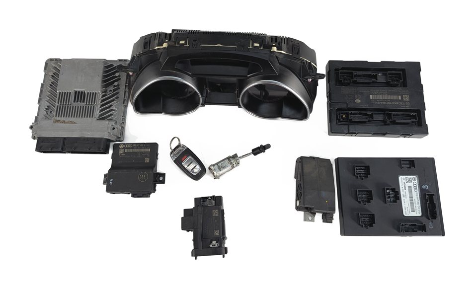 Thumbnail 4: 2013 AUDI S5 B8 8T 3.0L SUPER CGXC ENGINE COMPUTER w/ KEY AND IMMOBILIZER SET