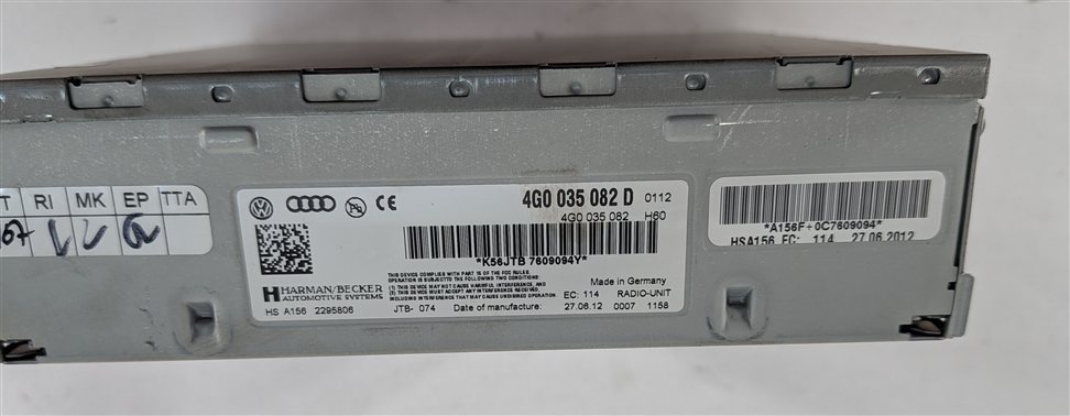 Thumbnail 6: 2012-2017 AUDI A4 S4 A5 S5 A6 S6 Q7 (B8 C7 8K 8T 4L) AM/FM RADIO STEREO RECEIVER