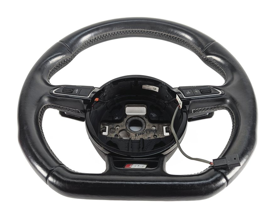 Thumbnail 2: 2013-2017 AUDI S5 (B8 8T) SPORT FLAT BOTTOM STEERING WHEEL w/ SHIFT PADDLES