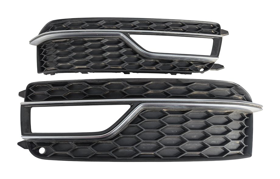 Thumbnail 2: 2013-2017 AUDI S5 (B8 8T) FRONT LEFT & RIGHT LOWER FOGLIGHT GRILLE TRIM SET-2