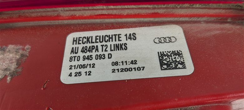 Thumbnail 5: 2013-2017 AUDI A5 S5 RS5 (B8 8T) REAR LEFT DRIVER INNER LED TAILLIGHT LIGHT LAMP