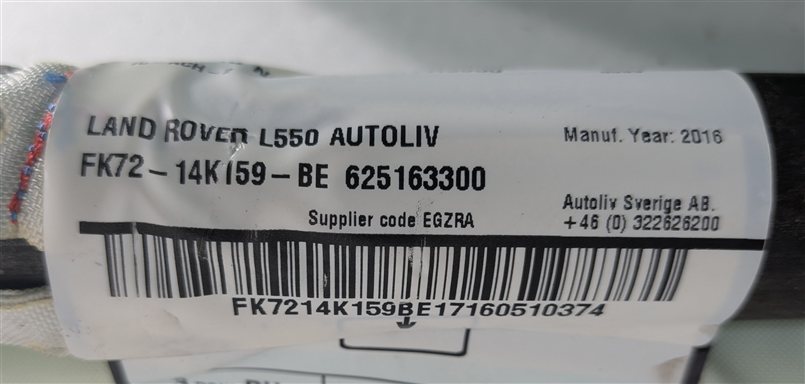 Thumbnail 8: 2015-2019 LAND ROVER DISCOVERY SPORT (L550) RIGHT SIDE CURTAIN AIRBAG AIR BAG