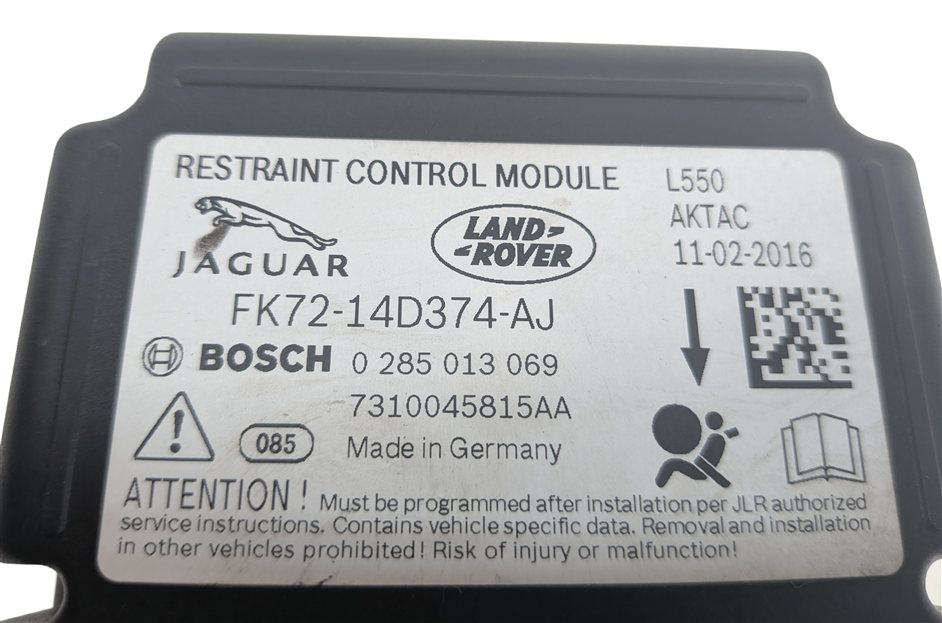 Thumbnail 4: 2015-2019 LAND ROVER DISCOVERY SPORT (L538) SRS BAG CONTROL MODULE