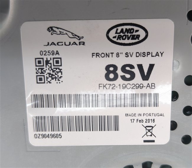 Thumbnail 5: 2015-2019 JAGUAR F-PACE F-TYPE XE XF DISCOVERY EVOQUE NAVIGATION SCREEN 