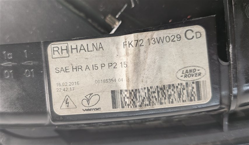 Thumbnail 7: 15-19 LAND ROVER DISCOVERY SPORT (L550) RIGHT HALOGEN HEADLIGHT HEAD LIGHT LAMP