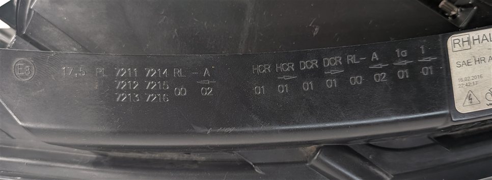 Thumbnail 8: 15-19 LAND ROVER DISCOVERY SPORT (L550) RIGHT HALOGEN HEADLIGHT HEAD LIGHT LAMP