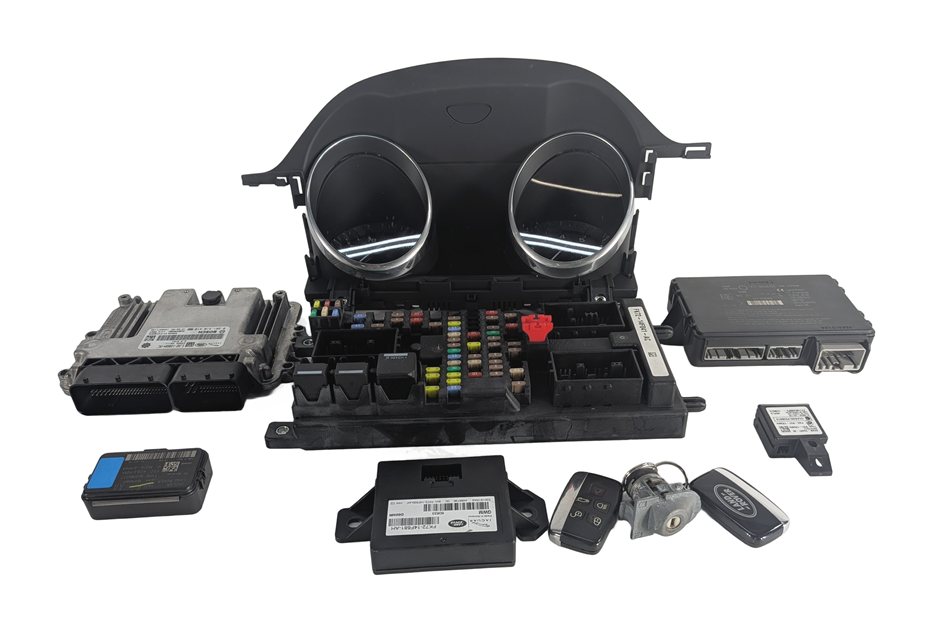 Thumbnail 3: 16 DISCOVERY SPORT L550 2.0L SPEEDOMETER BODY ECM ECU ENGINE MODULE & KEY SET