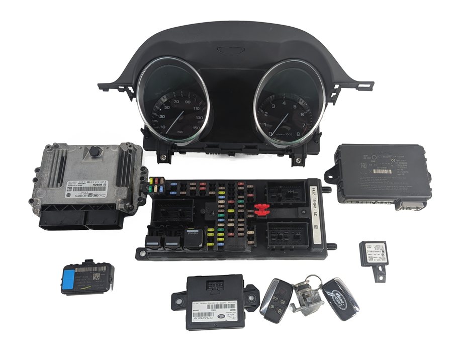 Thumbnail 4: 16 DISCOVERY SPORT L550 2.0L SPEEDOMETER BODY ECM ECU ENGINE MODULE & KEY SET