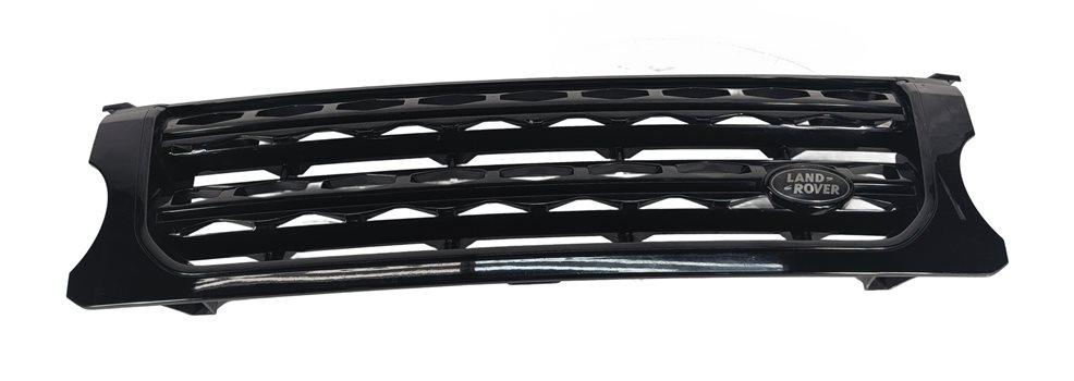 14-16 LAND ROVER LR4 FRONT UPPER CENTER HOOD GRILLE TRIM (BLACK & SILVER)